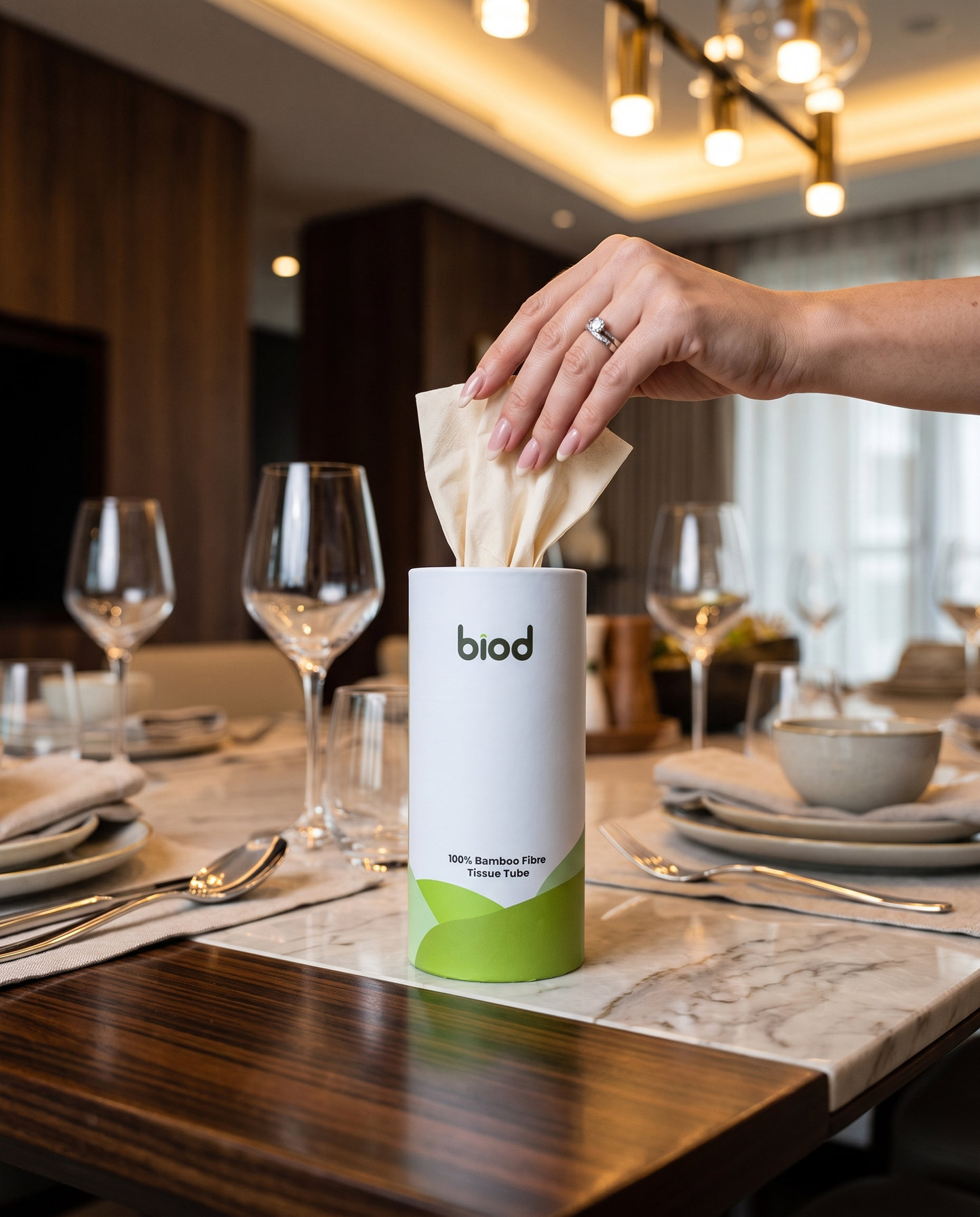 Bamboo Facial Tissue Tube